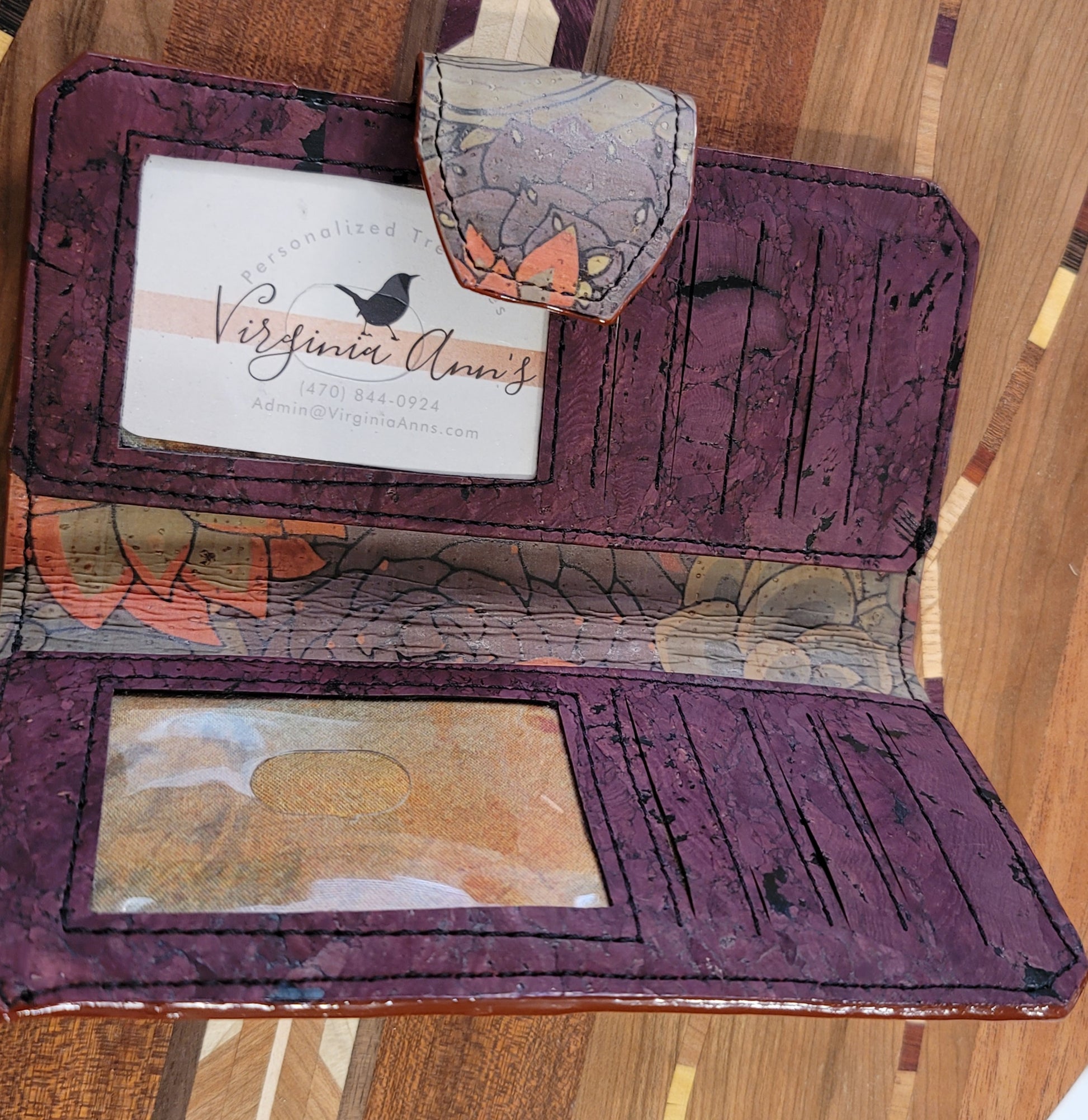 succulent wallet Succulent Themed Cork Wallet
