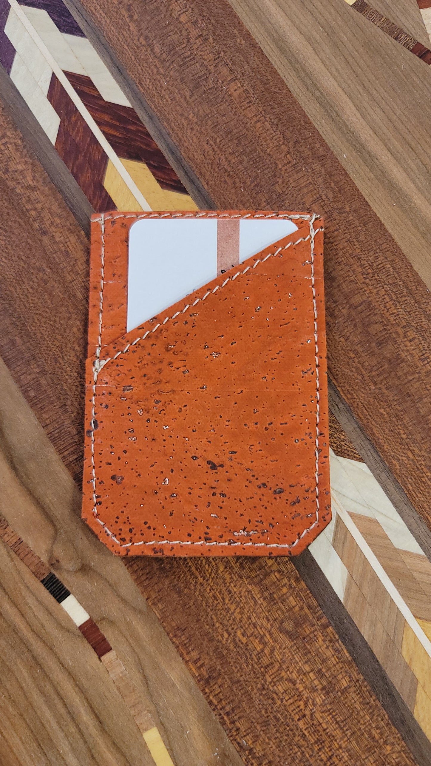 Minimalist Cork Wallet - Orange