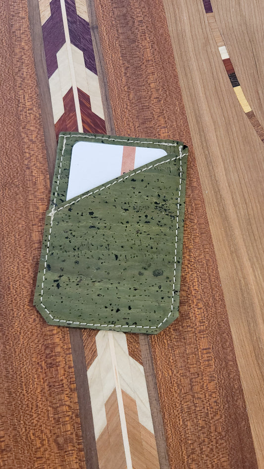 Minimalist Cork Wallet - Green