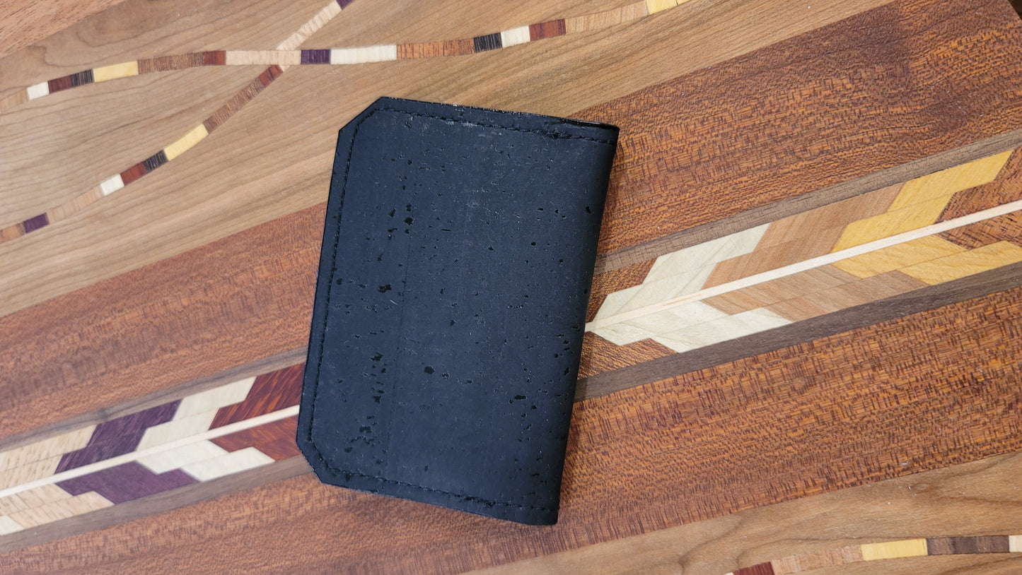 Black and Wine Cork Wallet