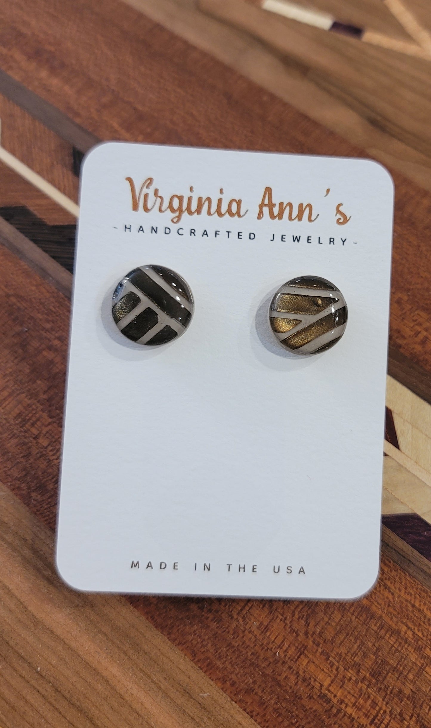 Bronze & Gold - Circle Studs